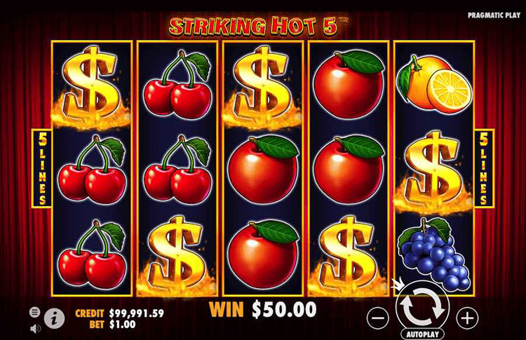 Striking Hot 5 Slot Gameplay